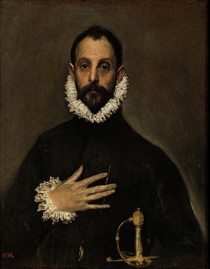 El Greco, Der Caballero mit der Hand auf der Brust web