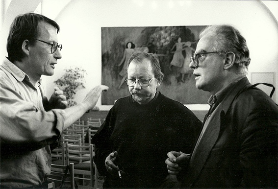 Friedrich Christian Delius, Heinz Czechowski, Hans Joachim Schädlich, Mai 1990