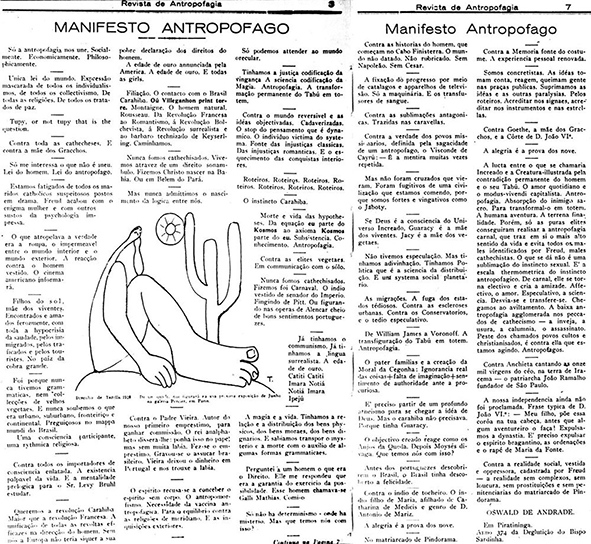 »Anthropophage Manifest« von Oswald de Andrade